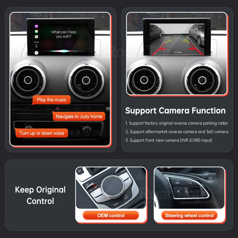 CN Wireless CarPlay Module for Audi A3 2013-2018 with Android Auto interface AirPlay Mirro | AUTOKITSHOP