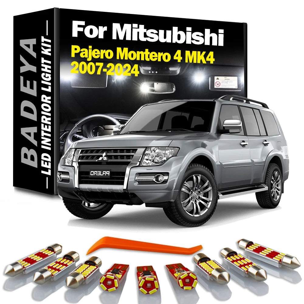 BADEYA 15Pcs LED Interior Door Light Kit For Mitsubishi Pajero Montero Shogun 4 MK4 V93 V9