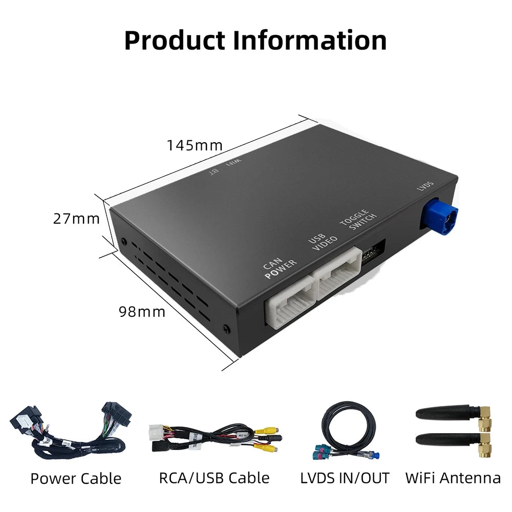 CARABC Wireless CarPlay Adapter Android Auto For Mercedes Benz NTG4.5 4.7 5.0 System A B C