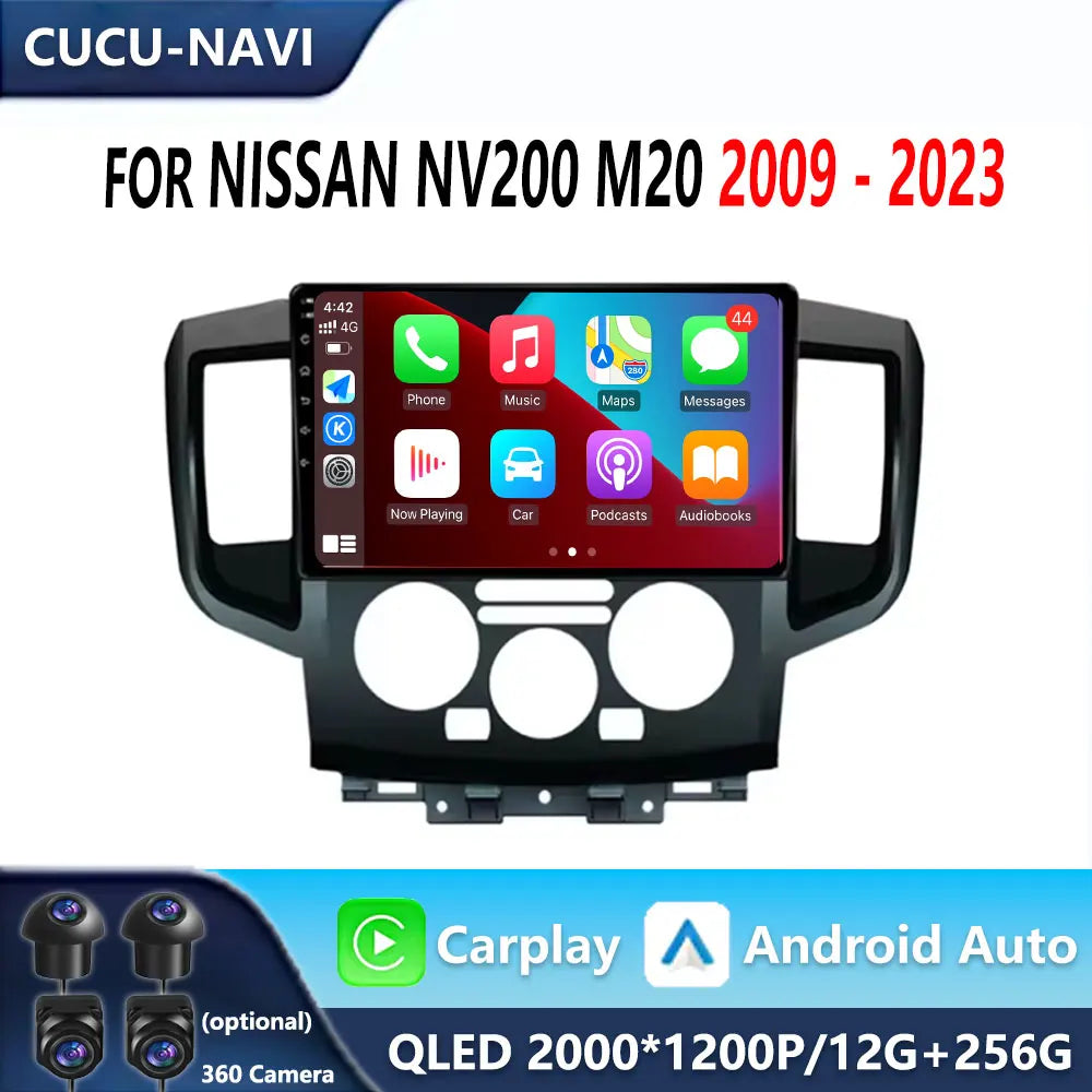 Car Radio Android 16 For Nissan NV200 2009 2010-2023 GPS Navigation Multimedia Stereo Play | AUTOKITSHOP