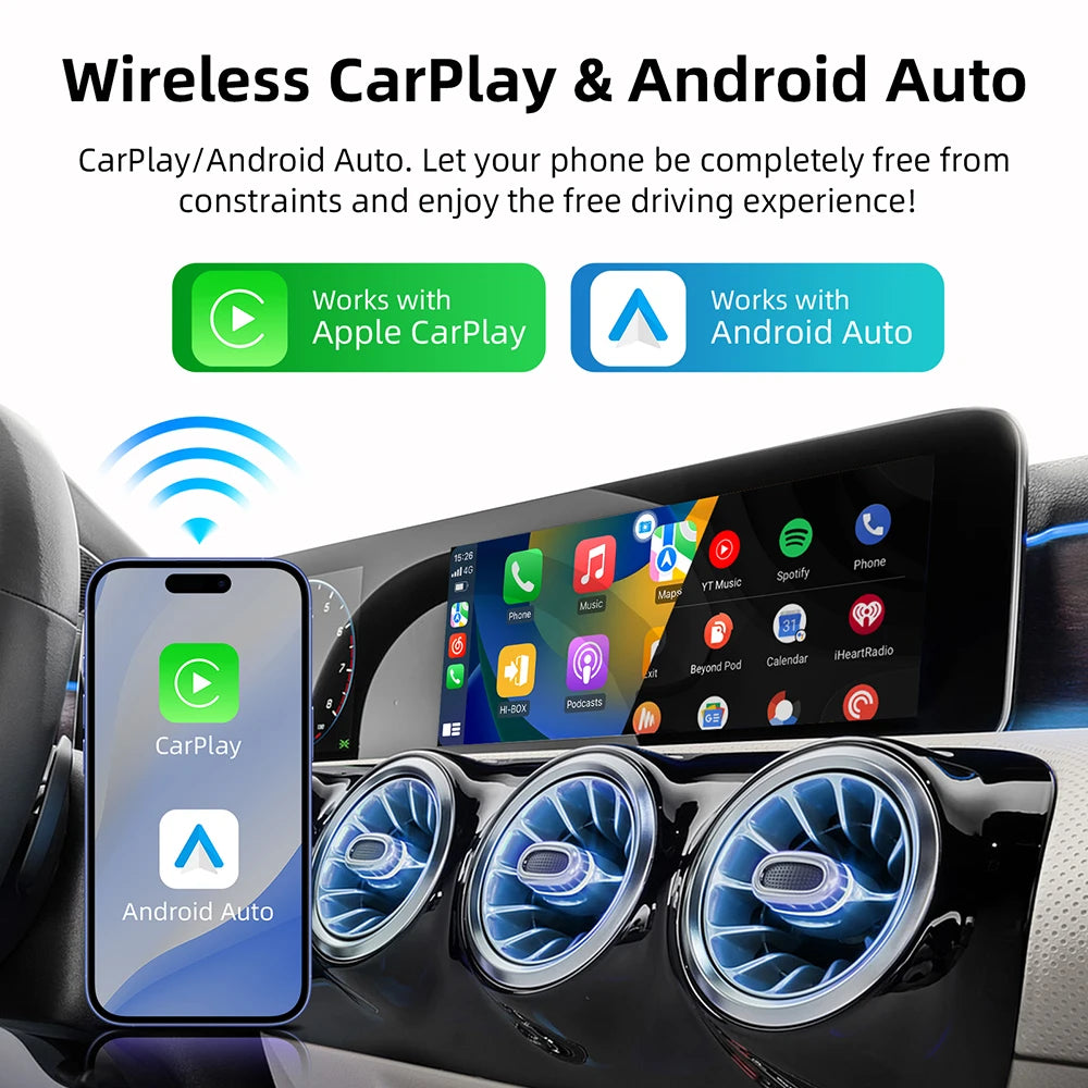 OEM Screen Upgrade QCM6125 Android 13 AI Box For BMW Cars Wireless CarPlay For BMW ID6 ID7