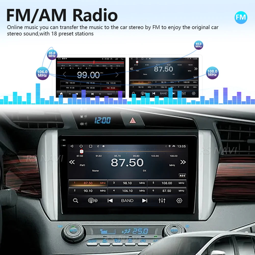 Android 16 Carplay Auto Qualcomm 2K QLED Screen Car Radio Player For Toyota Innova 2 2015-