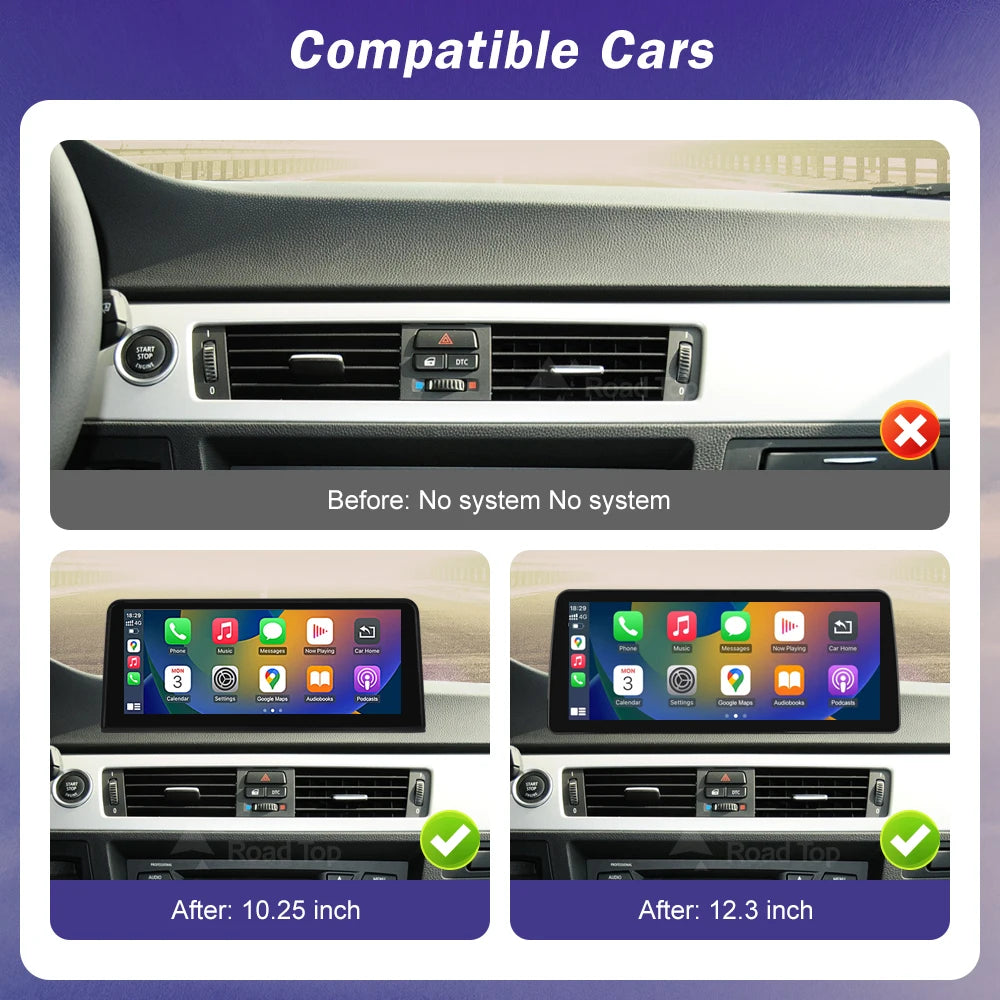 Touch Screen Radio For BMW 3 Series E90/E91/E92/E93 Without Factory Screen Android Auto Wi | AUTOKITSHOP