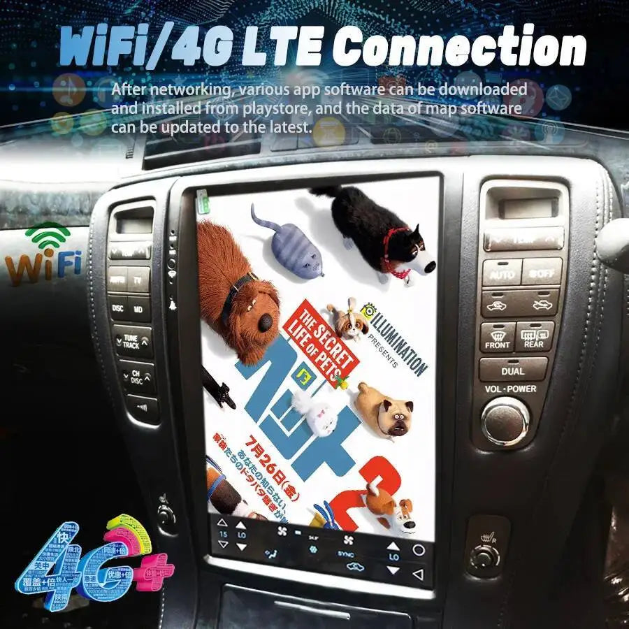 Android15 Screen Car Radio For Toyota Crown GRS182 2004 2006-2009 12.8" Multimedia Video P | AUTOKITSHOP