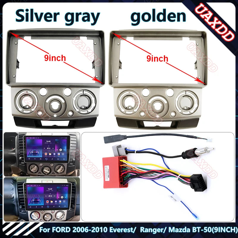 For FORD 2006-2010 Everest Ranger Mazda BT-50 9inch Car Radio Android Plastic Fascias Pane