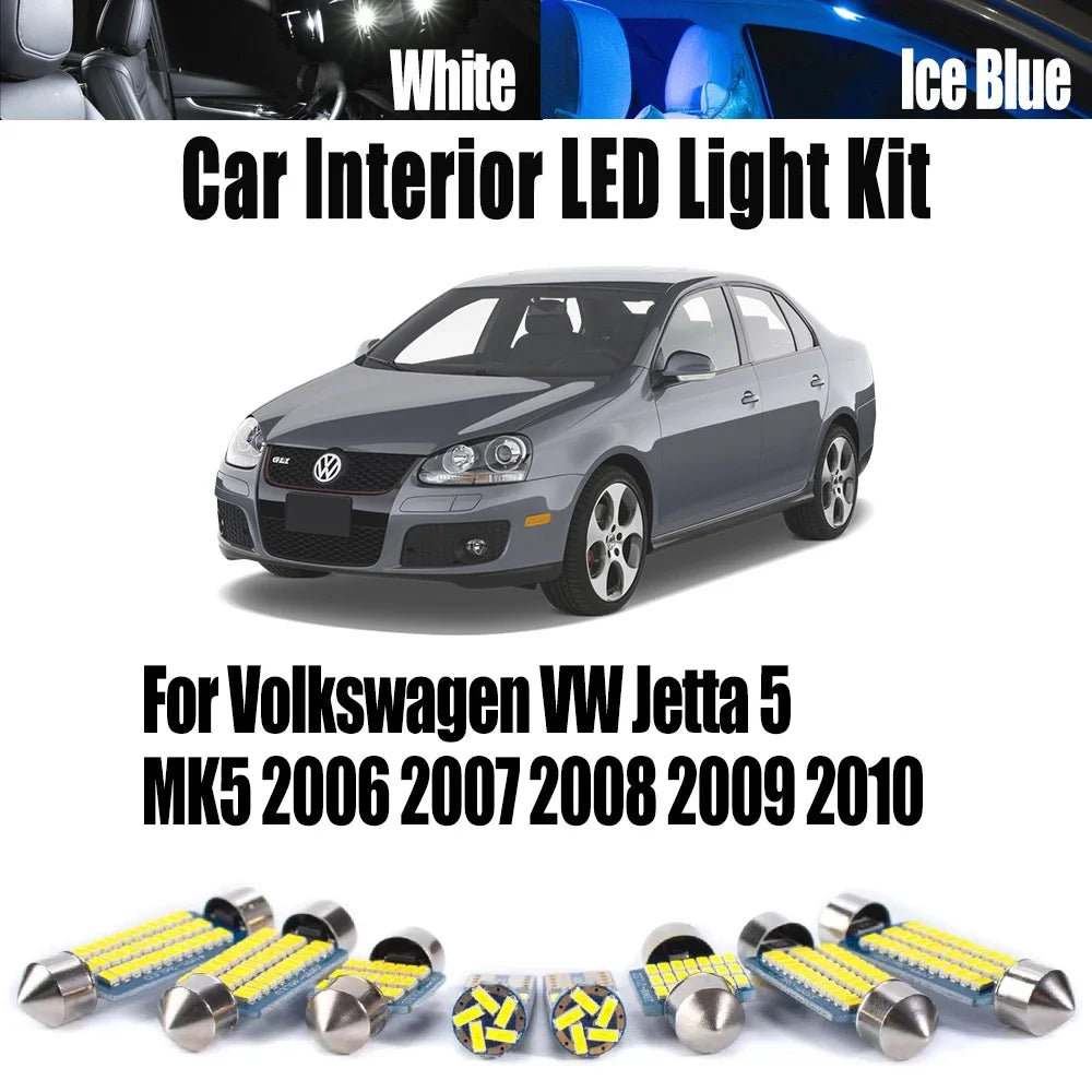 14-Piece LED Interior Light Kit for Volkswagen VW Jetta 5  MK5 - Canbus Error-Free Bulbs | AUTOKITSHOP