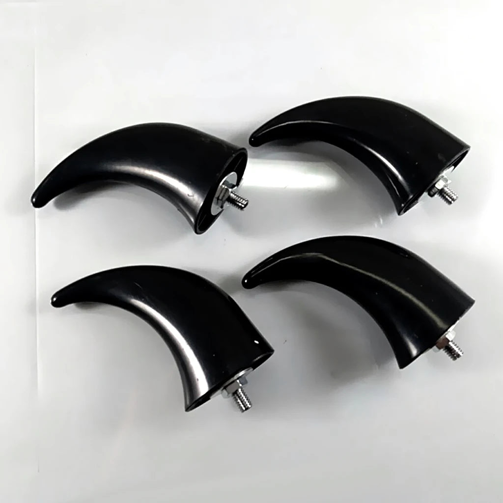 Black Chrome Decorative Front Horn Fender Extension Plastic Universal for Motorcycle Front Fende - Automotive LED Light