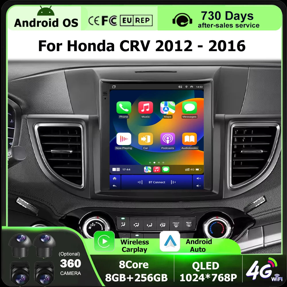 9.7 Inch For Honda CRV 2012 - 2016 Android 16 Auto Car Radio Stereo GPS Multimedia Player