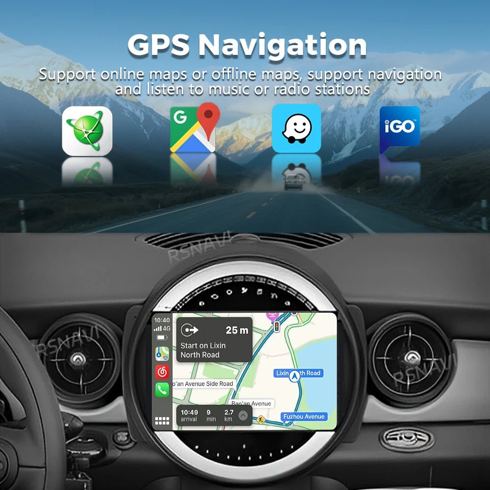 Android 16 Wireless Carplay Auto Car Radio For BMW Mini Cooper R56 R60 R51 2006-2014 Multi