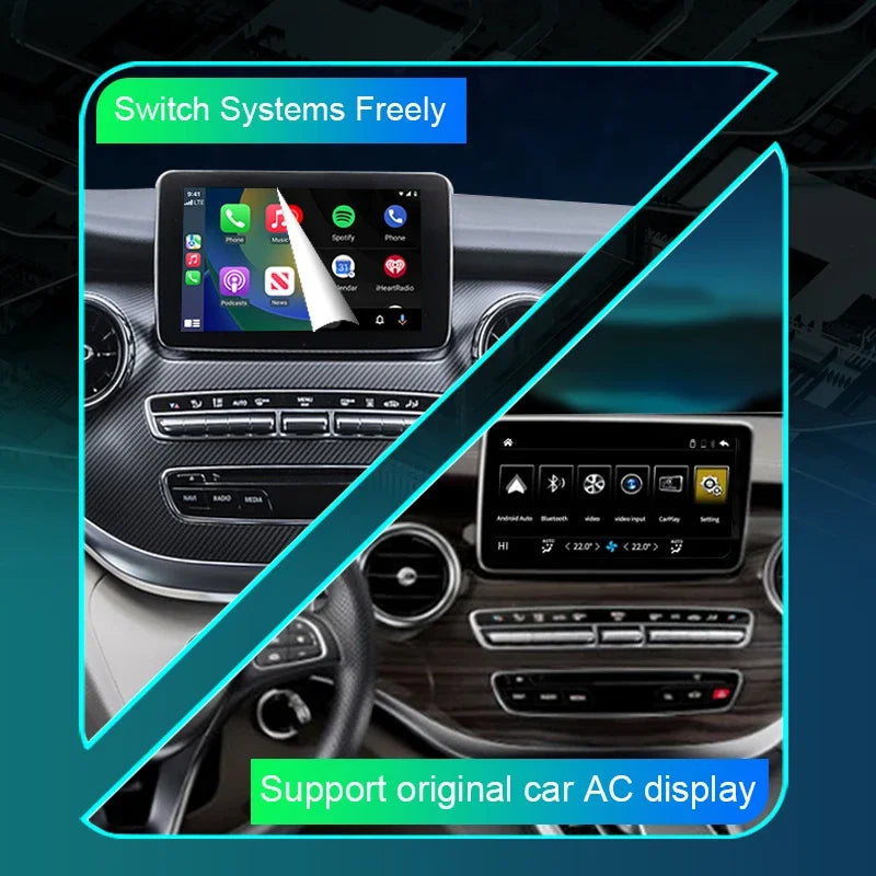 Wireless CarPlay for Mercedes Benz V-Class W447 2014-2018 Vito Viano, with Android Auto Mi