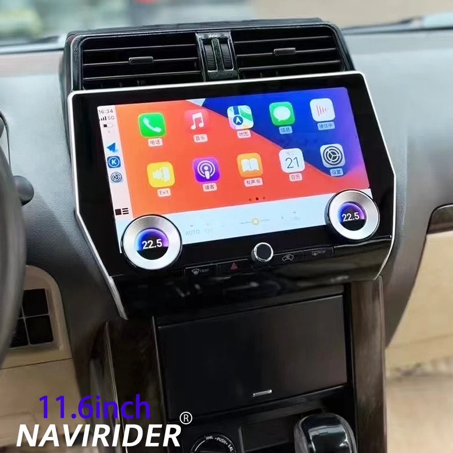AHD Carplay BT Android 13 Navirider 11.6inch Car Radio QLED Car Multimídia Player HU For T