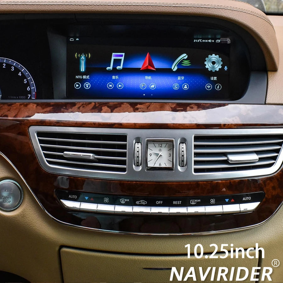 Carplay For Benz S Class S250 S280 S320 S350 S400 S500 S600 W221 2005-2012 Navi Android 15
