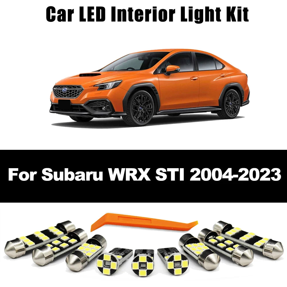 ZITWO Car LED Interior Light License Plate Lamp Kit For Subaru WRX STI 2004- 2016 2017 2018 2019 2020 2021 2022 2023 Accessories
