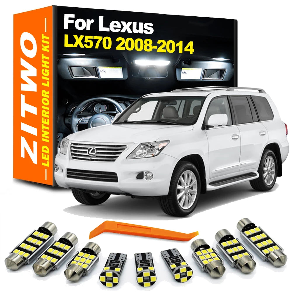 ZITWO 17Pcs Car Bulb Accessories LED Interior Reading Trunk Door Light Kit For Lexus LX570 2008  - Canbus LED Car Light