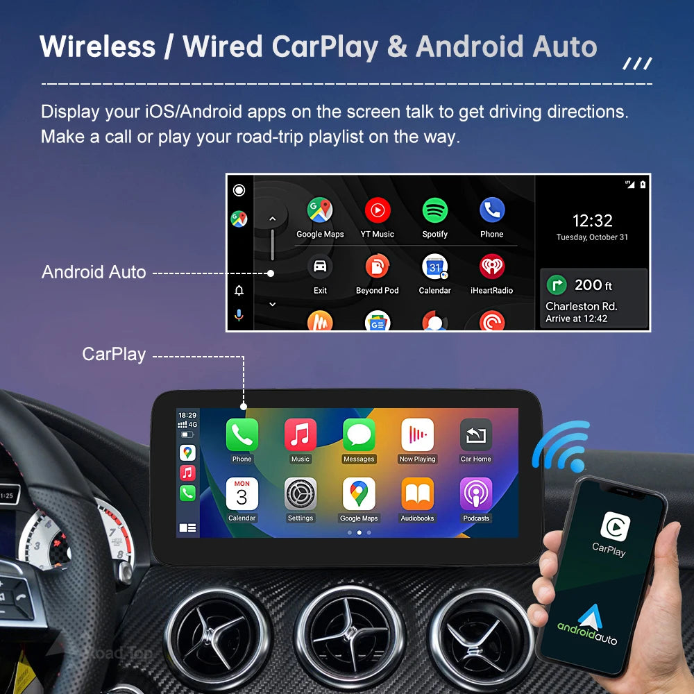 Road Top Touch Screen for Mercedes Benz B/A Class W176 CLA GLA W246 NTG4.5 Multimedia GPS  | AUTOKITSHOP