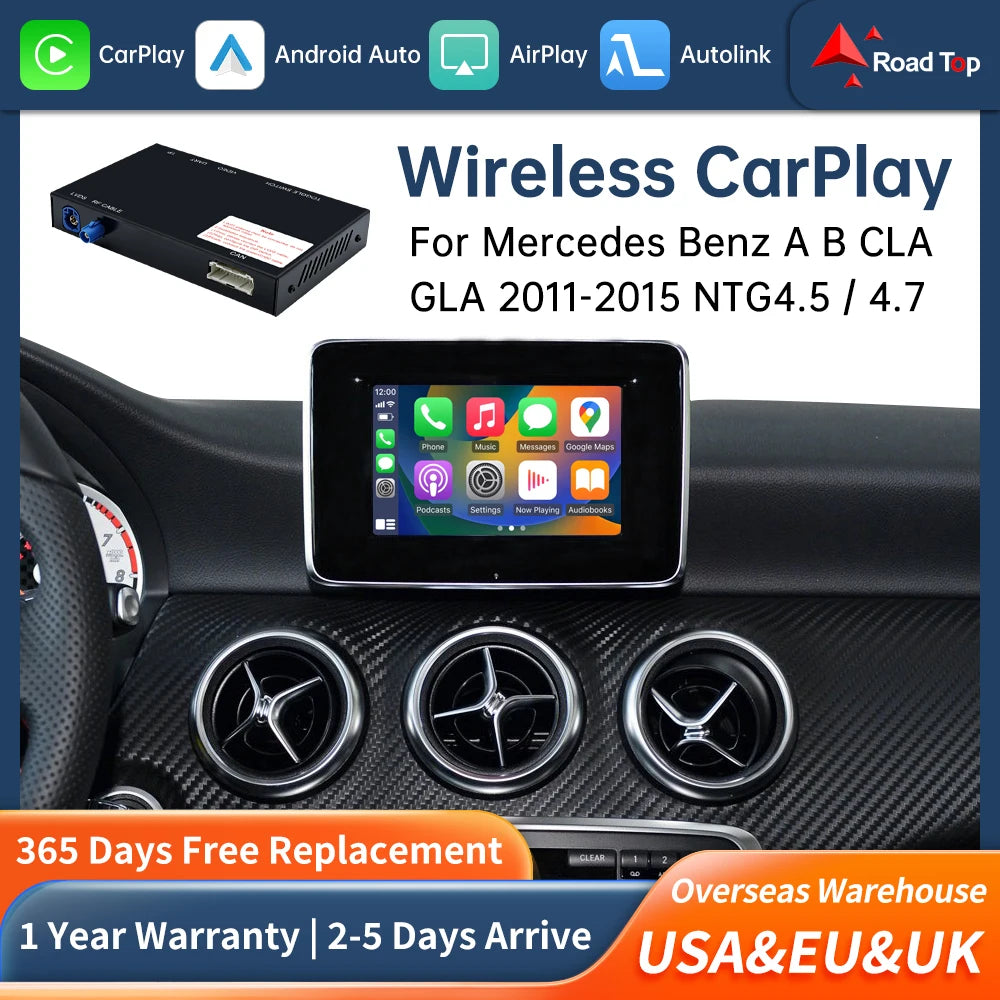 Road Top Wireless CarPlay Decoder For Mercedes Benz A B Class W176 W246 CLA GLA NTG4.5 NTG | AUTOKITSHOP