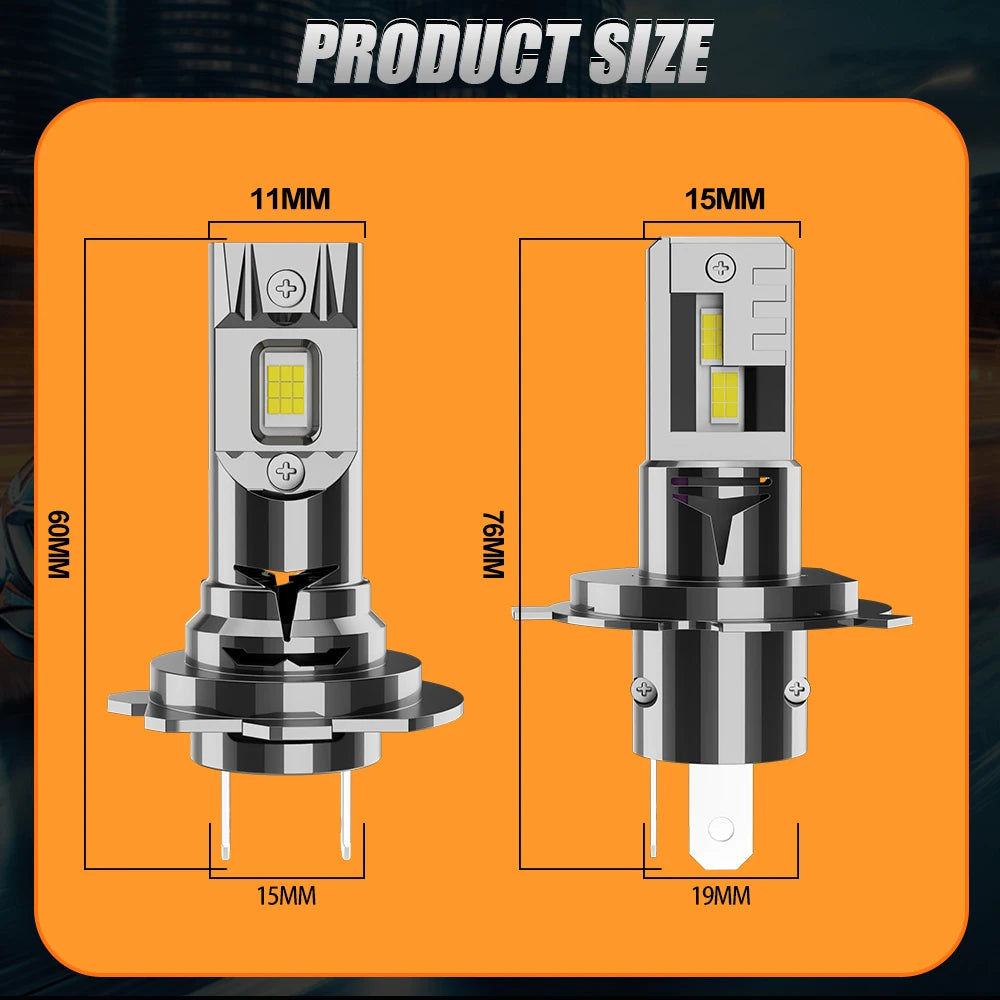 H7 H4 Led Ampoule CANBUS Headlight Bulb 9003 HB2 Automobile Motorcycle 7035 CSP Chip Lamp