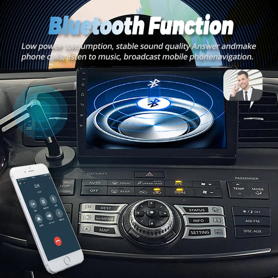 9" Screen Car Radio Android Auto Carplay Multimedia Player Audio For Infiniti M35 2007-201