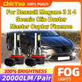 60W Fog Lights 20000LM H8 H9 H11 Fog Lamps 12V 6000K White For Renault Megane 3 2 4 Scenic