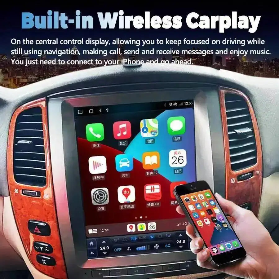For Lexus LX470 For Toyota Land Cruiser 100 LC100 GPS Car Radio Multimedia Radio Carplay S | AUTOKITSHOP