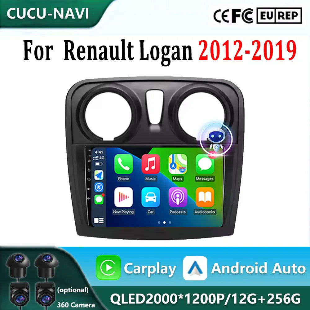 Android Auto For Renault Logan 2012-2019 Sandero 2014-2019 Car Android Auto GPS Navigation | AUTOKITSHOP