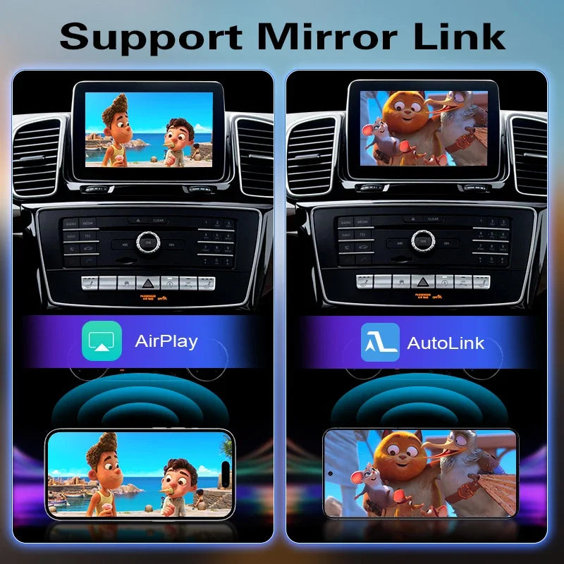 For Mercedes Benz A-Class W176 B-Class W246 GLA CLA 2015-2018 Wireless CarPlay Android Aut