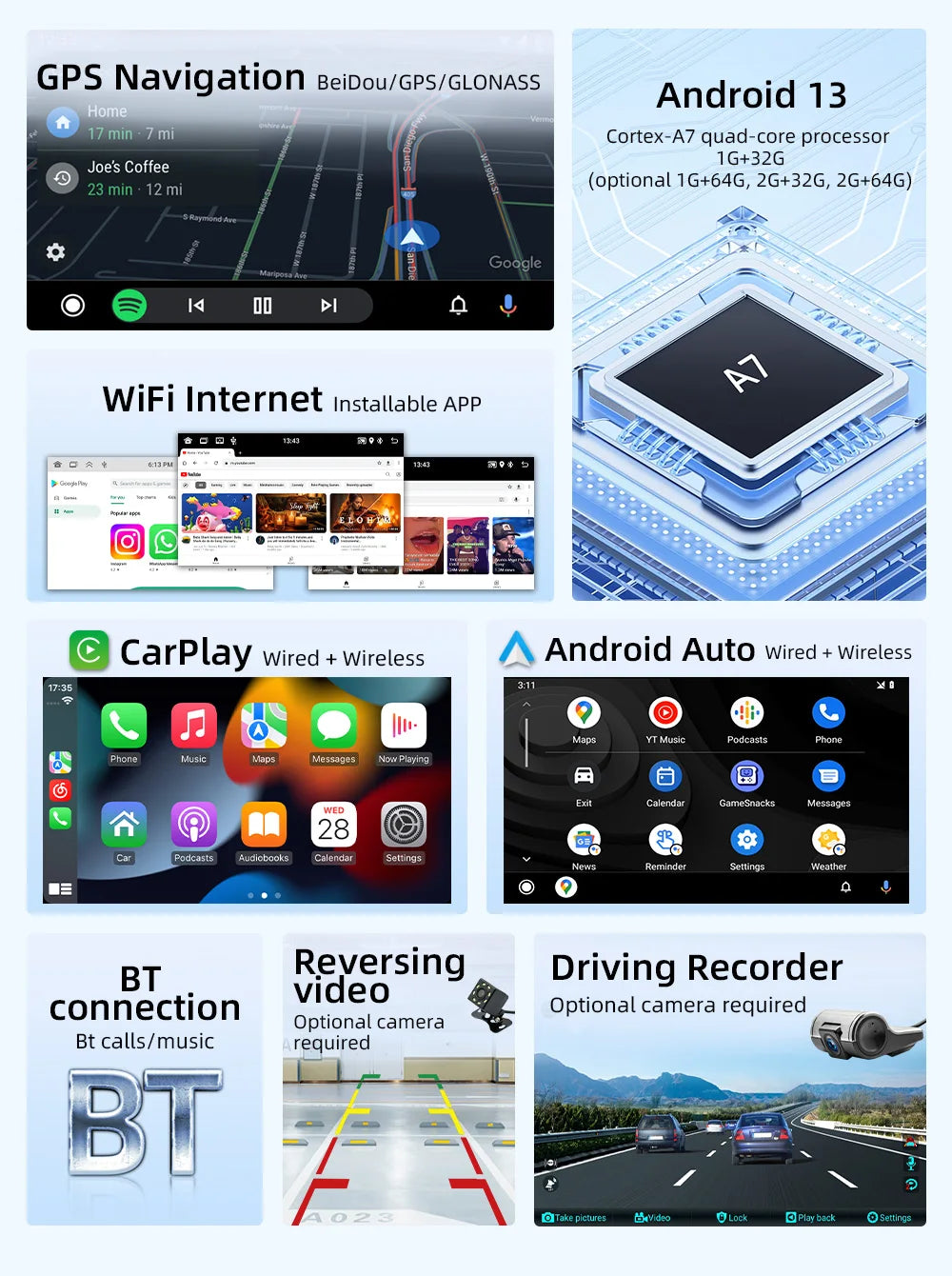 7" 8" 9" Android 16 For VW Passat B7 CC Polo Golf 5 6 Jetta MK5 MK6 Wireless CarPlay Andro