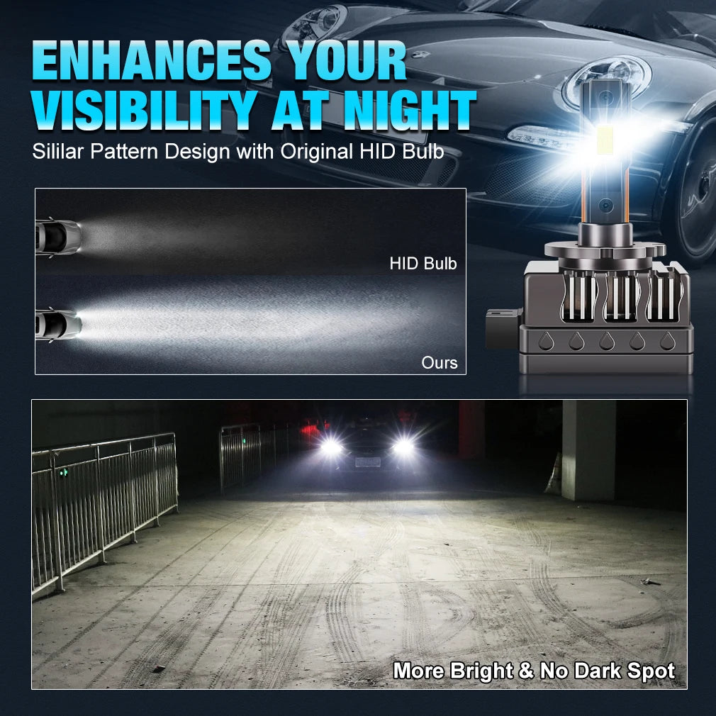 XSTORM D1S D2S D3S D4S D8S LED Headlights HID D1R D2R D3R D4R D8R Bulb 100W 30000LM Car Li