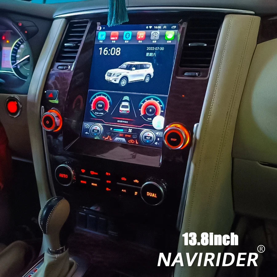 Navigation Auto Multimedia Video Player For Nissan Patrol Y61 2016-2018 Android 15 GPS 192