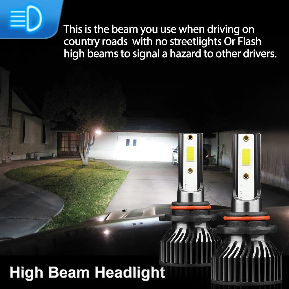 6000K HB3 H1 Led Lamp 120W Power Car Headlight Light For SUBARU FORESTER SG 2002 2003 2004