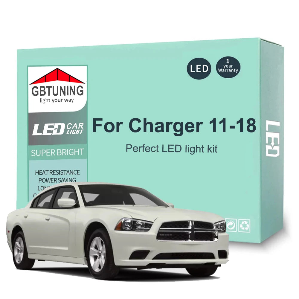 13-Piece LED Interior Light Kit for Dodge Charger LD - Canbus Error-Free Bulbs | AUTOKITSHOP