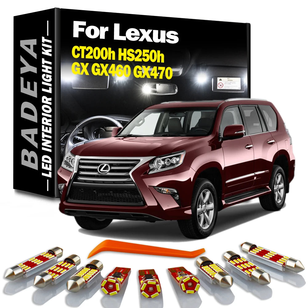 BADEYA Canbus Car LED Interior Map Dome Trunk Light Kit For Lexus CT200h HS250h GX GX460 G