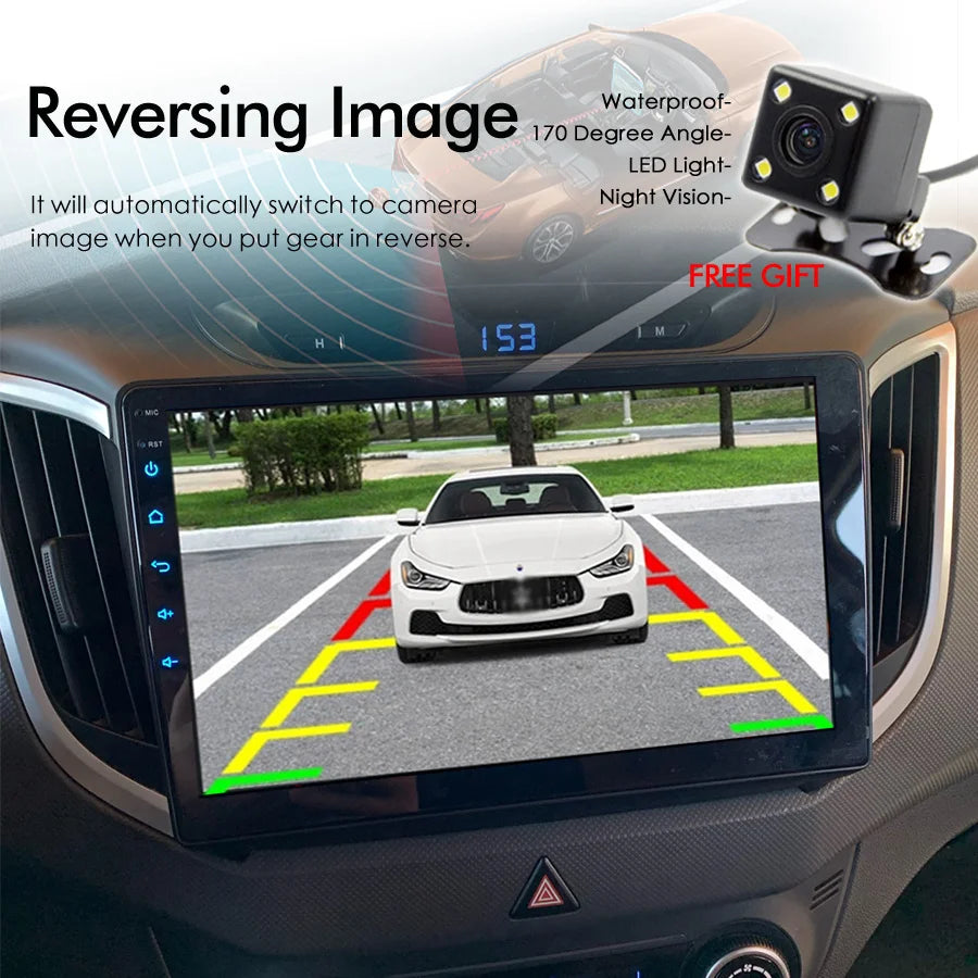 Android Screen For Hyundai Creta IX25 2015-2019 AI Voice Car Radio Head Unit Navigation St