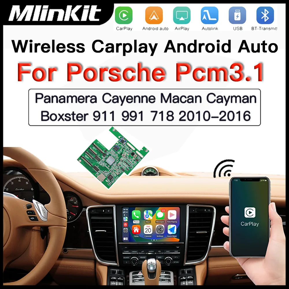 2026 New Wireless Carplay Module For Porsche PCM3.1 Cayenne Macan Cayman Panamera Boxster