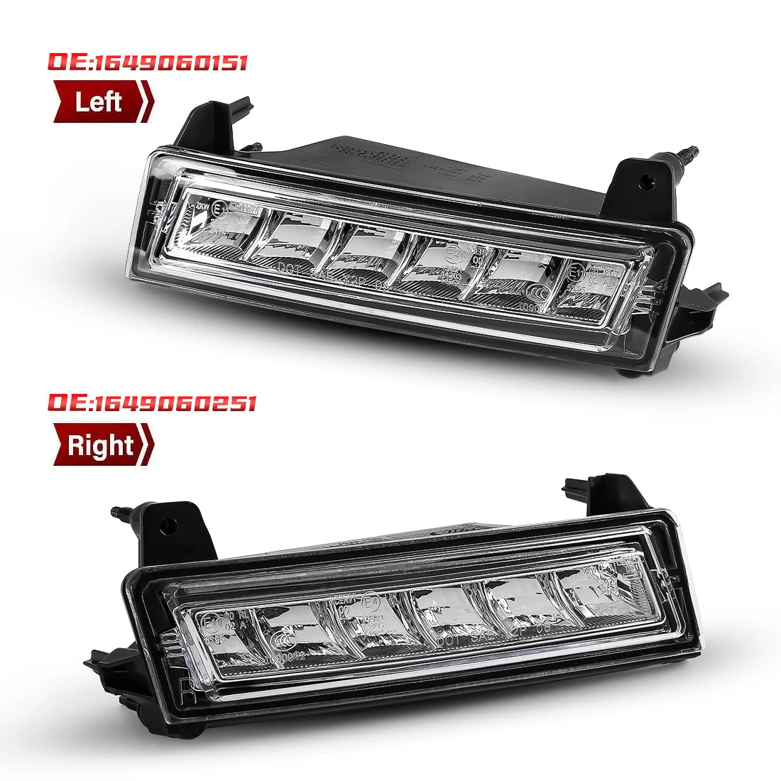 1649060251 1649060151 DRL For Mercedes Benz W164 X164 X204 ML350 ML450 GL450 GLK350 2009 - | AUTOKITSHOP