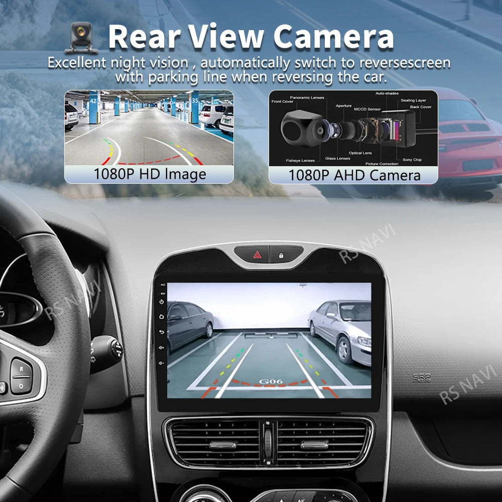 Android 16 For Renault Clio 4 BH98 KH98 2016- 2019 2K QLED Android Car Radio Multimedia Vi