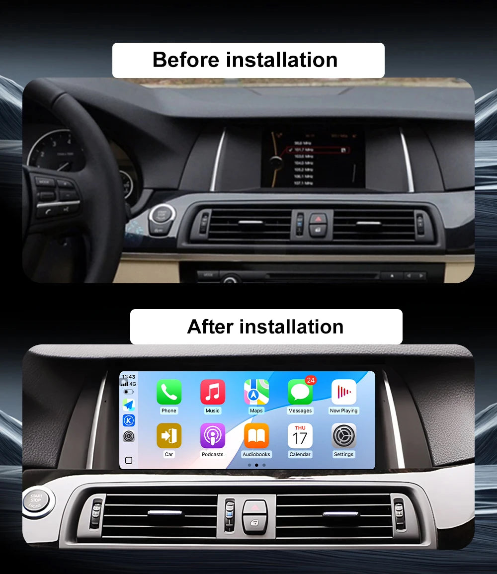 Carplay For BMW 5 Series F10 F11 2011-2017 Android Auto Car Radio Multimedia Video Player