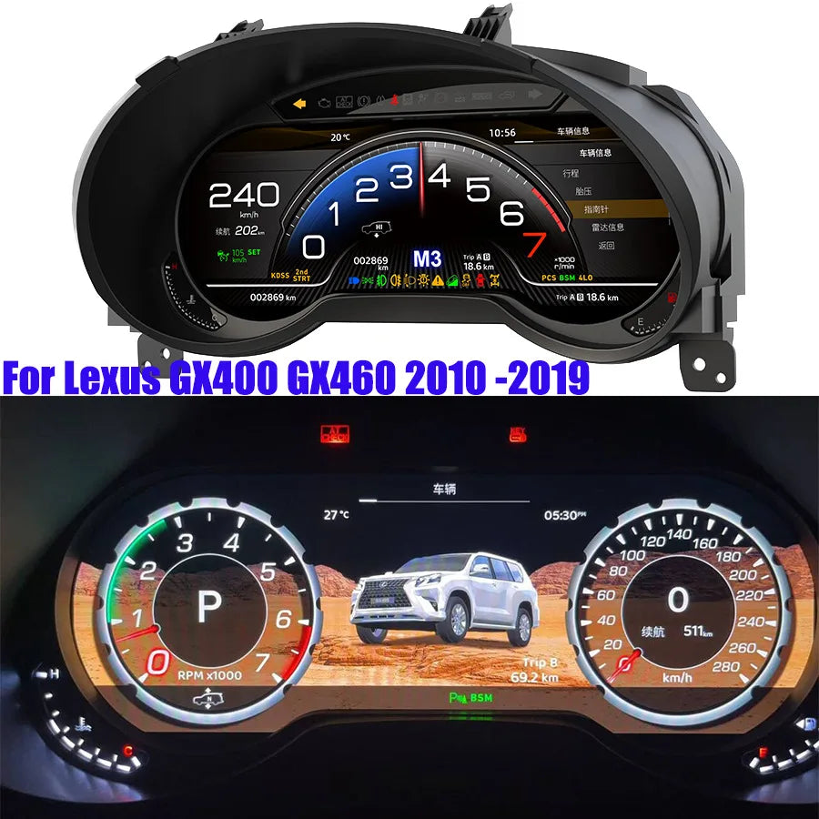 Linux New Car LCD Instrument Panel Unit For Lexus GX400 GX460 2010 -2019 Virtual Cockpit S | AUTOKITSHOP