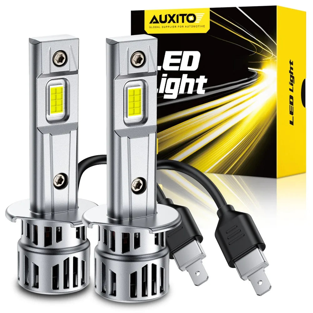 AUXITO 2Pcs Turbo H1 LED Bulb Headlight Canbus No Error For Ford Fiesta Mondeo MK4 Focus MK2 Galaxy Transit Car Lamp 30000LM 12V
