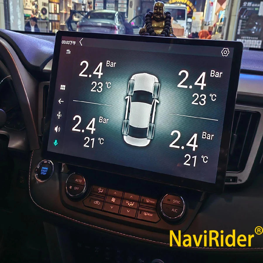 For Toyota RAV4 13.3 Inch Android 14 Screen Car Multimedia Video Player Radio Wireless Car