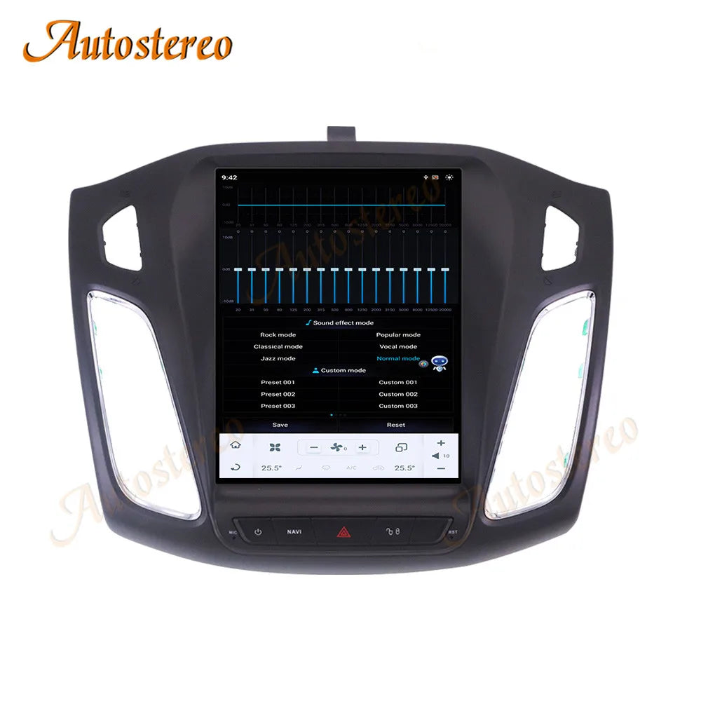 Vertical Screen Android 13 For Ford Focus 2012-2019 Tesla Style Car GPS Navigation Head Un
