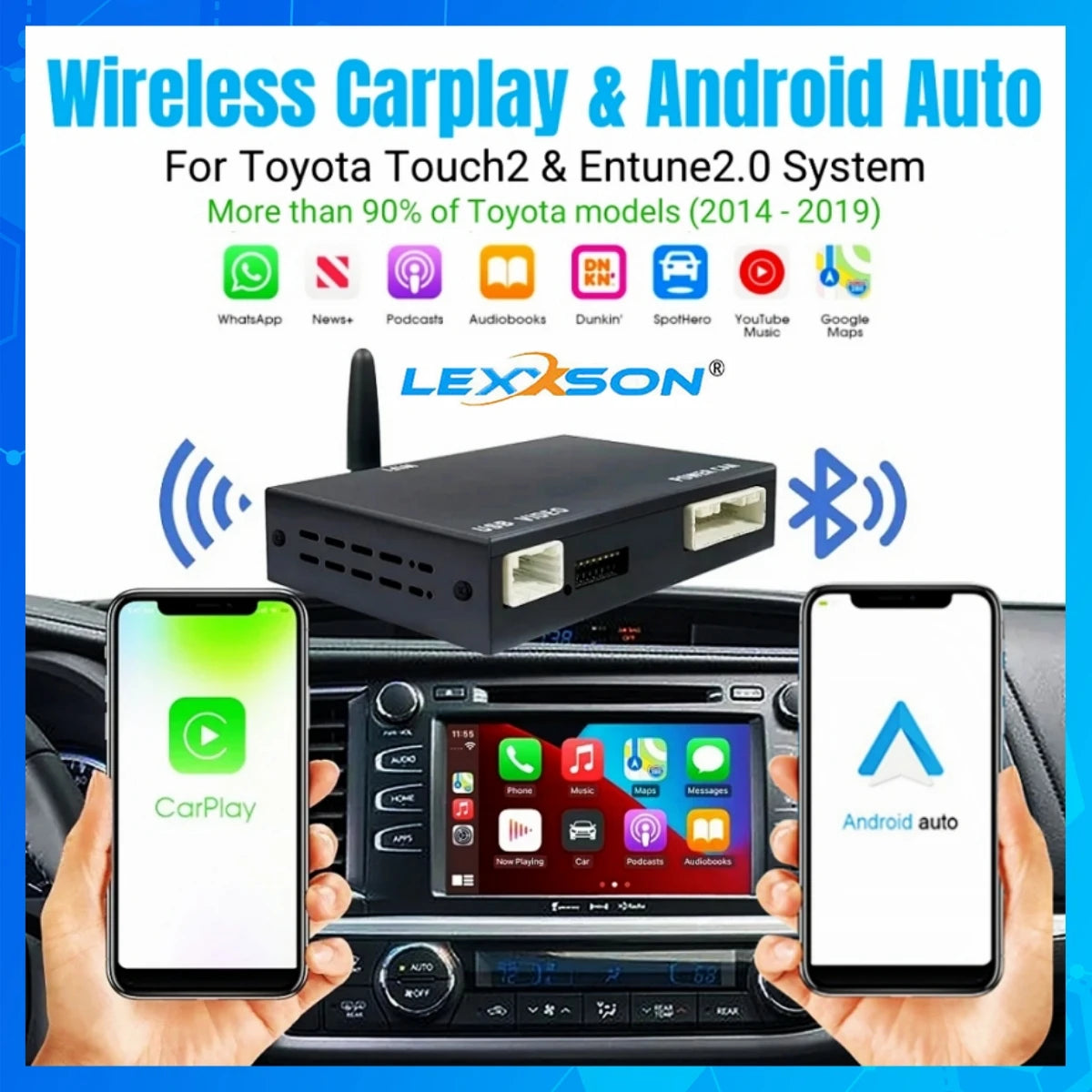 For Apple Carplay Android Auto for Toyota Touch2 Entune 2.0 Highlander Tundra Sienna Prius | AUTOKITSHOP