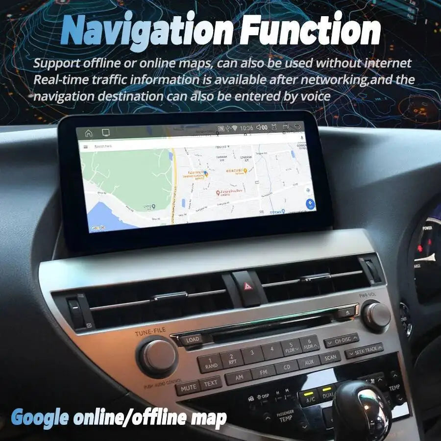 RHD Navi Built-in 360 DSP Screen For LEXUS RX350 RX270 RX300 2009-2015 Wireless BT CarPlay
