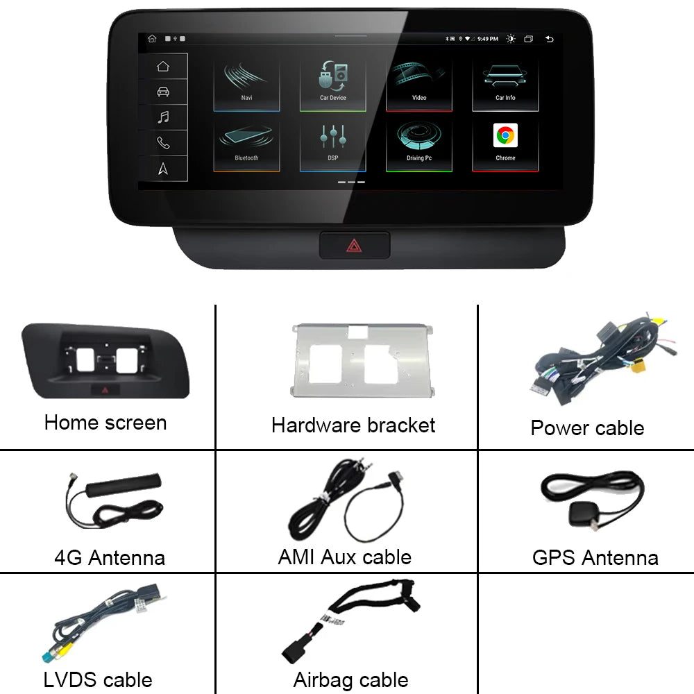 Android 14 Radio For Audi Q5 2009 2010 2011 - 2016 Car Multimedia Player Navigation GPS St