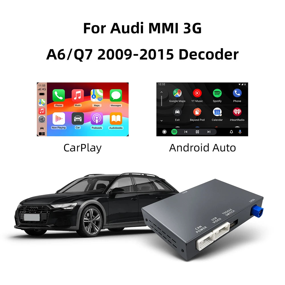 Wireless CarPlay for Audi A6 Q7 2009-2015 MMI 3G System With Android Auto Interface Mirror | AUTOKITSHOP