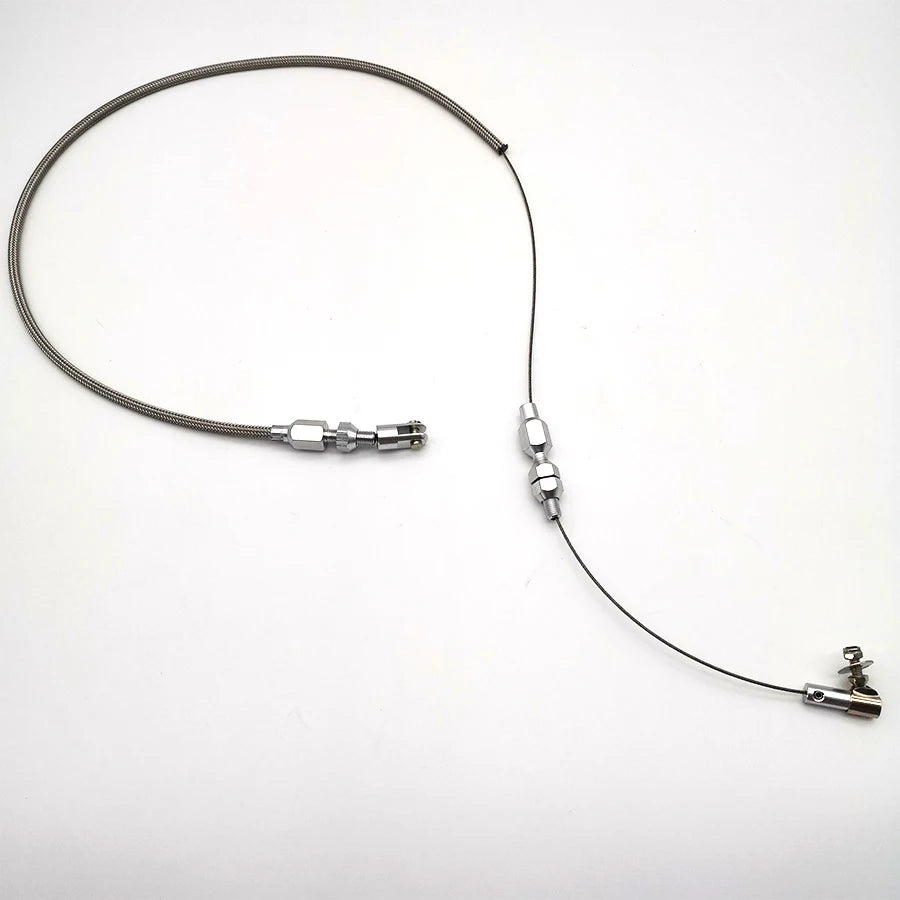 24" Throttle Pedal Cable Stainless Steel Braided Aluminum Ends for Ford Chevy