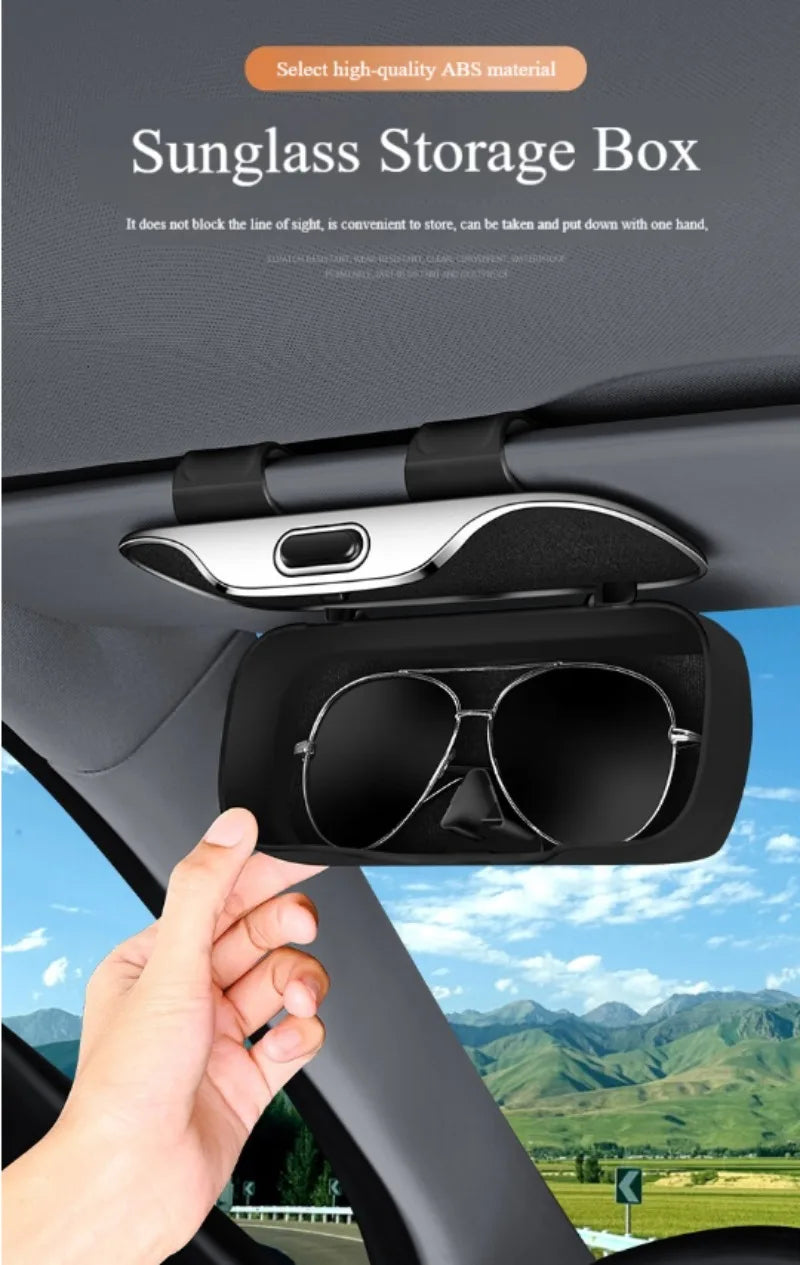 Car Sunshade Glasses Storage Box, Car Portable Universal Sunglasses Glasses Box