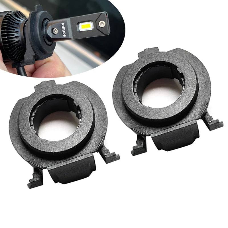 H7 LED Adapter Holder For Focus MK3 2015 2017 Fiat 500 Land Rover Discovery Headlight Lamp
