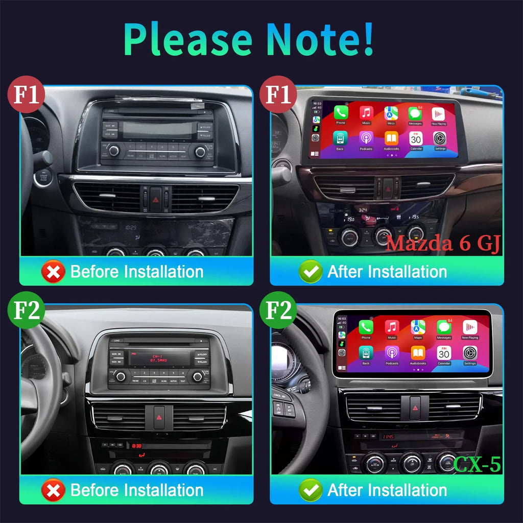 12.3inch Car Radio Multimedia Navigation For Mazda 6 GJ CX-5 2012-2015 Stereo Wireless Blu