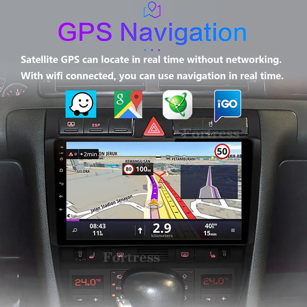 Android 16 Car Radio for Audi A6 C5 1997-2004 S6 1999 - 2004 RS6 2002 - 2006 Multimedia Pl